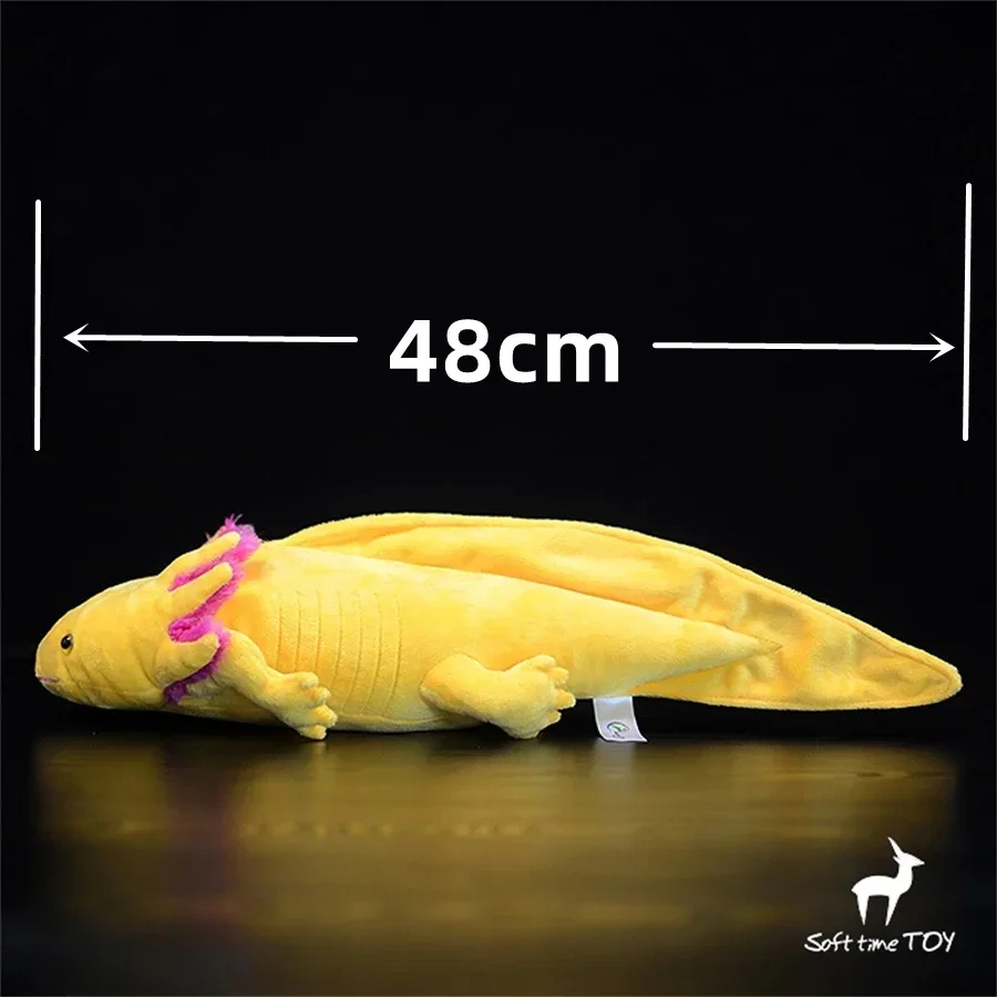 Axolotl Plush Toy High Fidelity Salamander Plushie Newt Peluche Lifelike Stuffed Animals Simulation Doll Kawai Toy Gifts For Kid