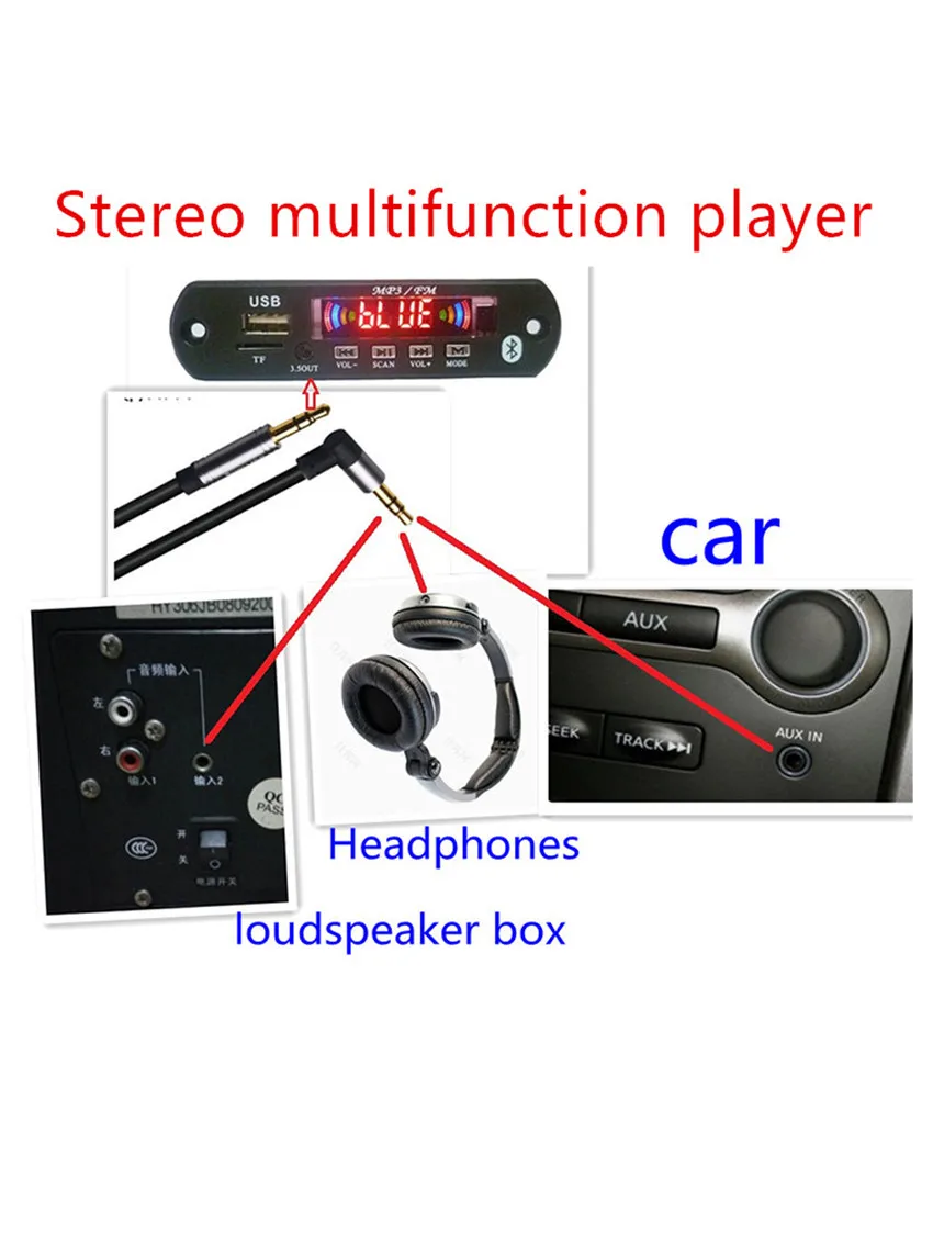 New Product Promotion Dc7v / 18V 6W BT5.2 Stereo Power Amplifier Wireless Player Lossless Decoder Board 3.5out Audio Module