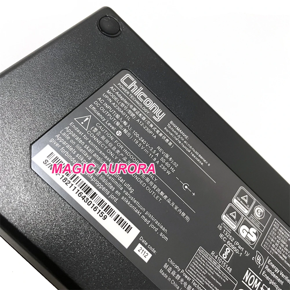 Imagem -03 - Original A12230p1a Adp-230eb t Laptop Charger Adapter 230w 19.5v 11.8a para Msi Ge75 Ge73vr Gt72vr Gt72s Gt72s 6qe A230a006l