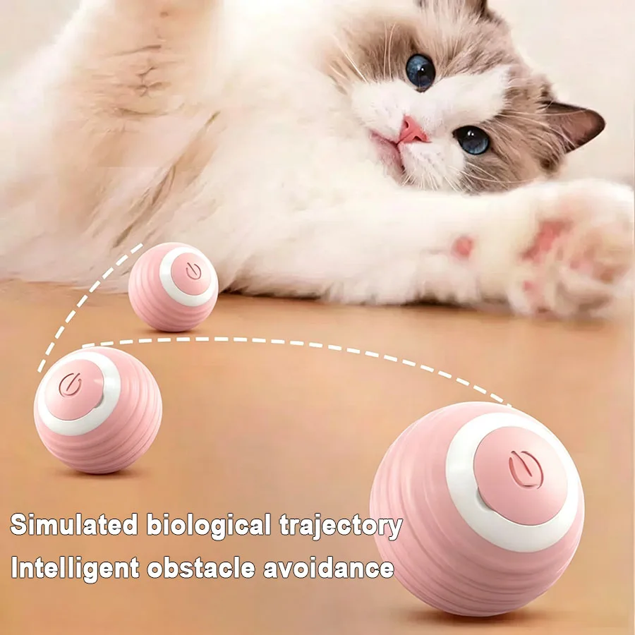 Cat Interactive Ball Electric Automatic Rolling Ball Smart Toys for Cats Smart Cat Toy Rotating Ball Cat Game Pets Accessories