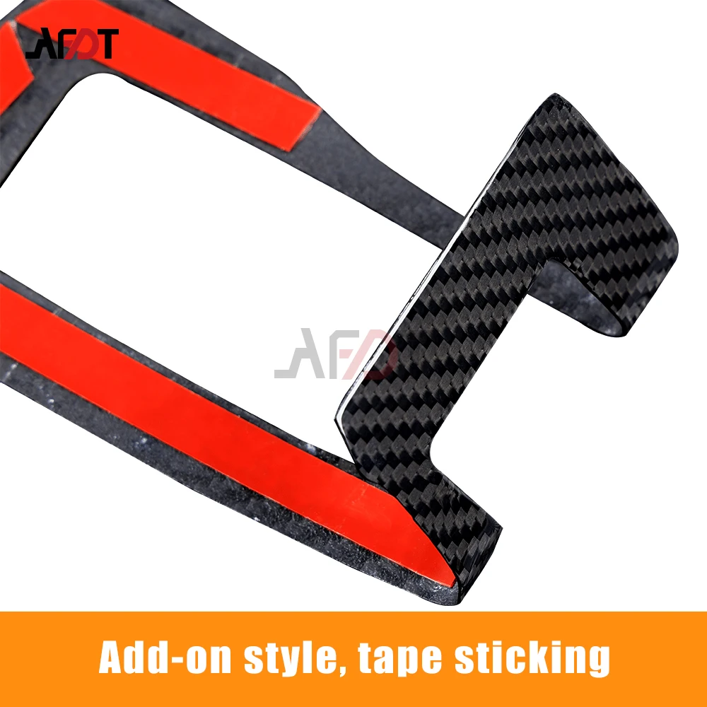 AFDT For Tesla Model 3 Highland 2024 LHD Real Carbon Fiber Car Interior Window Lift Button Switch Cover Trim Accessories