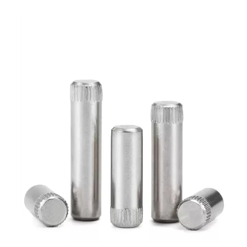 2~30pcs Knurled Pin 304 Stainless Steel Cylindrical Dowel Shaft Pin Toy Connecting Rod Lock M1.5 M2 M2.5 M3 M4 M5 M6M8 Hinge Pin