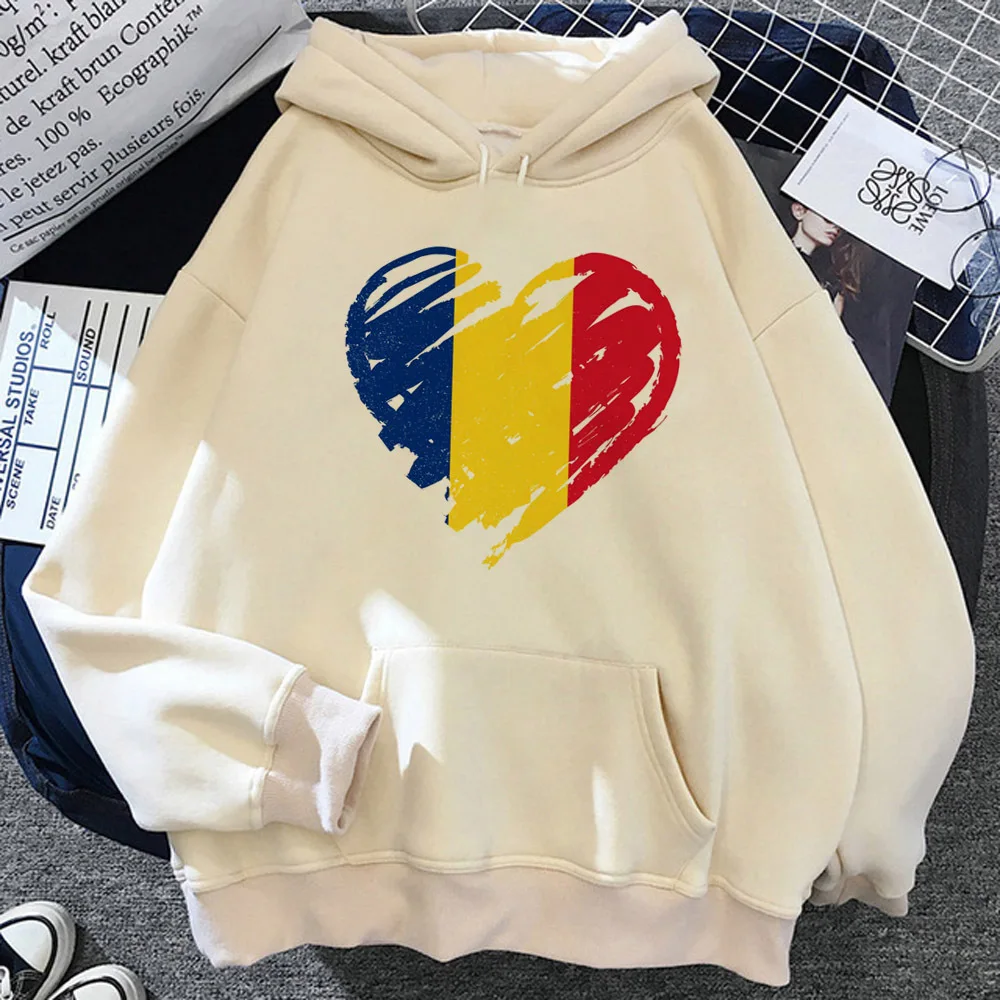 Romania hoodies women y2k aesthetic 90s Kawaii Fleece sweater pulls female 90s Pullover