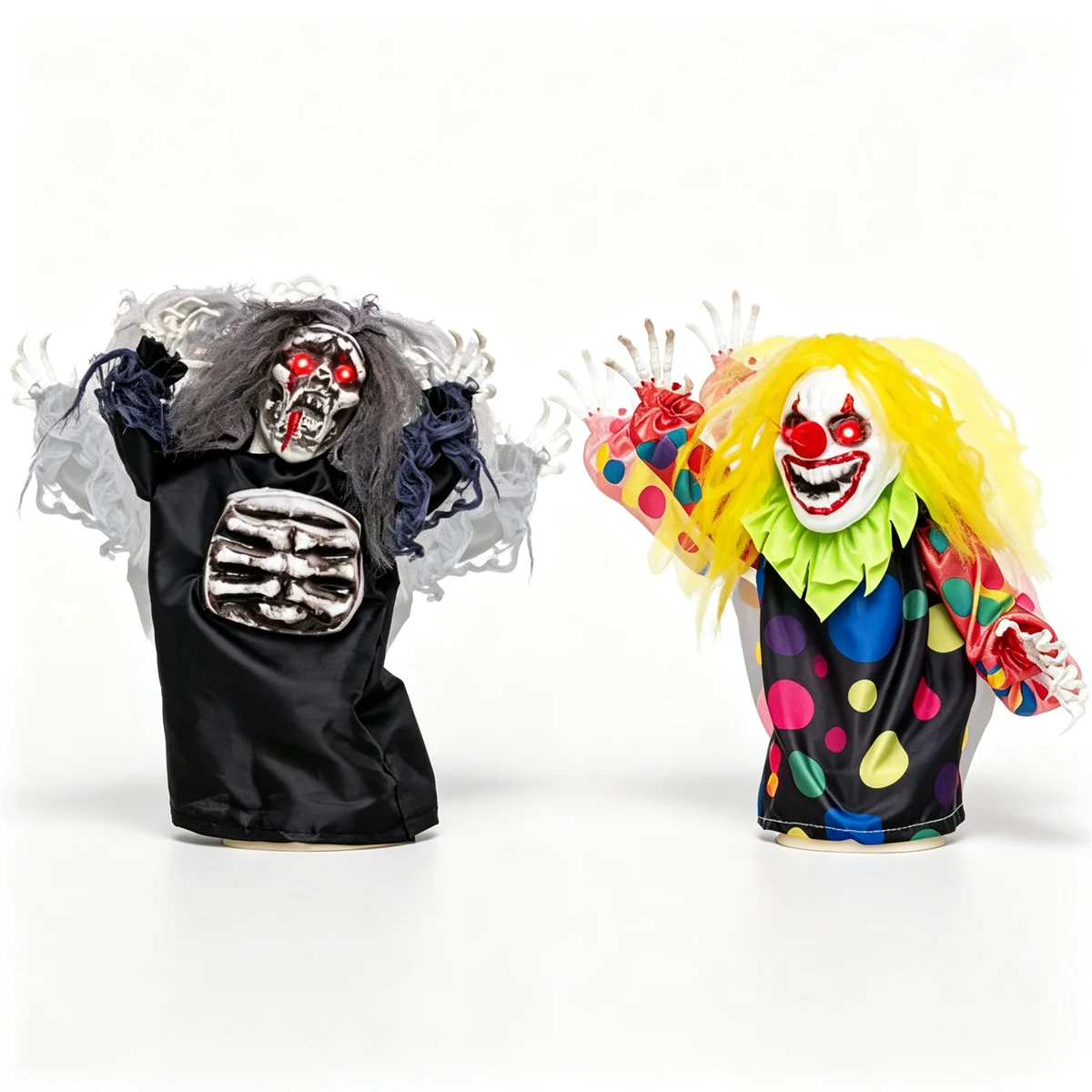 2 Pcs Sound Activated Halloween Animated Decorations, 11