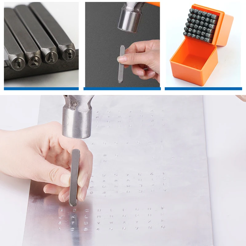 2-5mm Number Alphabet Printing Punch Stainless Steel Letter Number Stamp Punch Set Hardened Metal Leather Craft Stamp Tool Kit