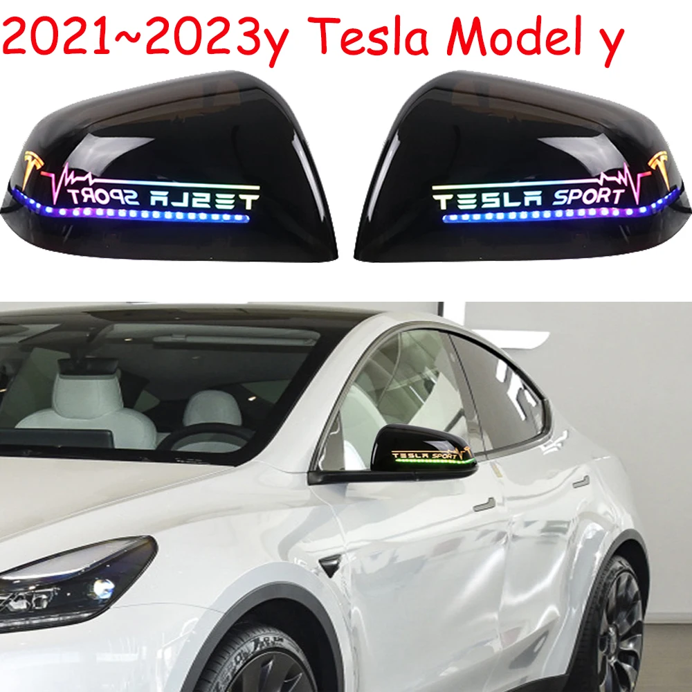 car accessories bumper headlight for Tesla Model Y mirror daytime light 2019~2022y LED for Tesla headlamp Fog light