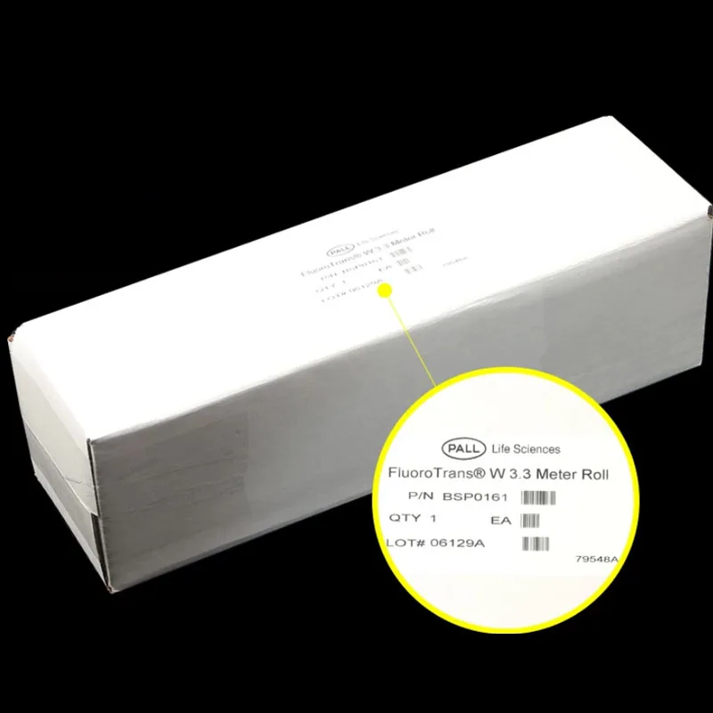 Pall BSP0161 FluoroTrans Hydrophobic PVDF Transfer Membrane 0.2µm Pore Size 127µm Thickness for Laboratory Use