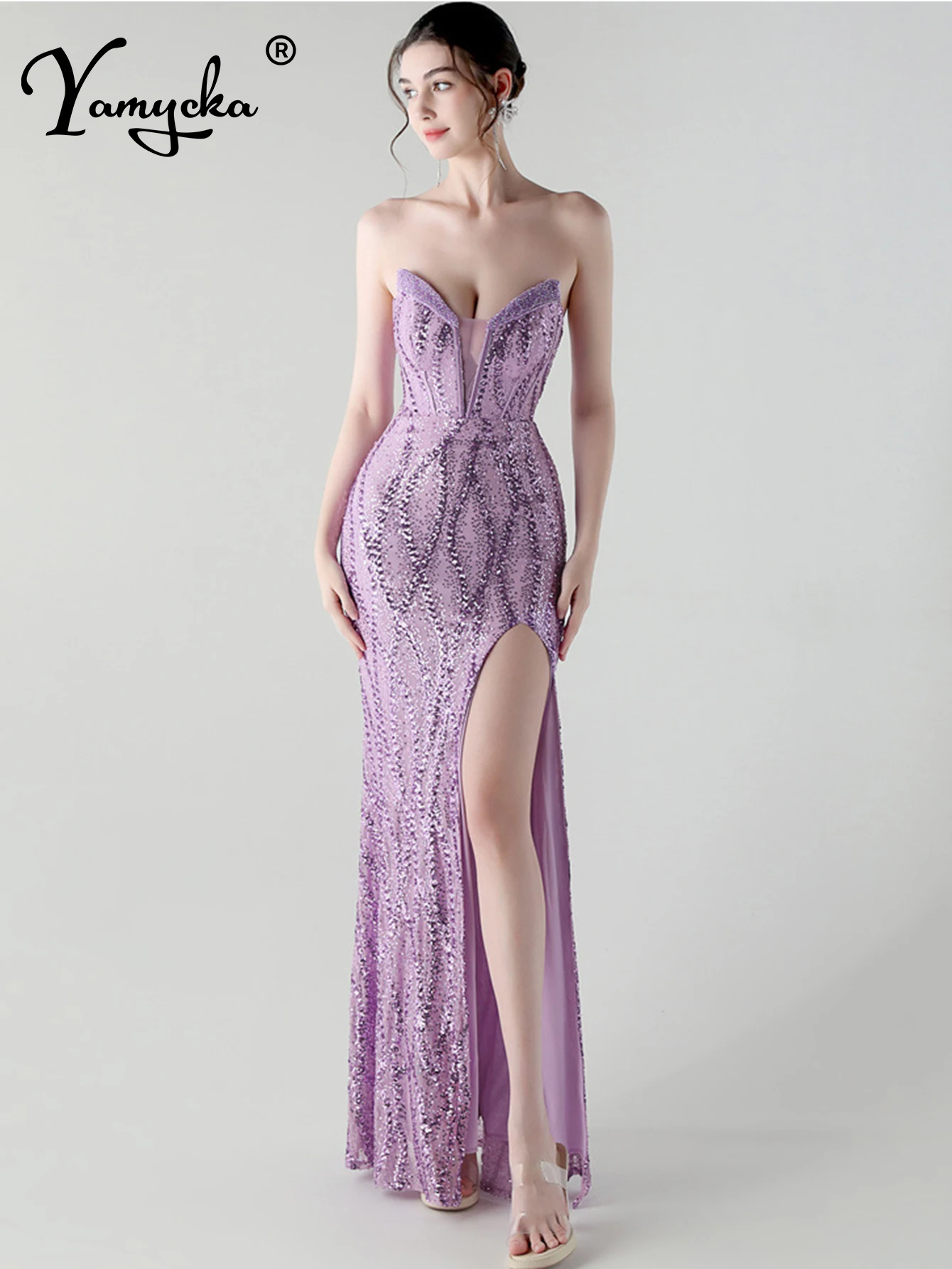 เซ็กซี่สีขาว backless เลื่อมฤดูร้อนชุดผู้หญิงงานแต่งงานชุดยาว 2025 ผู้หญิงหรูหราชุดราตรี vestidos