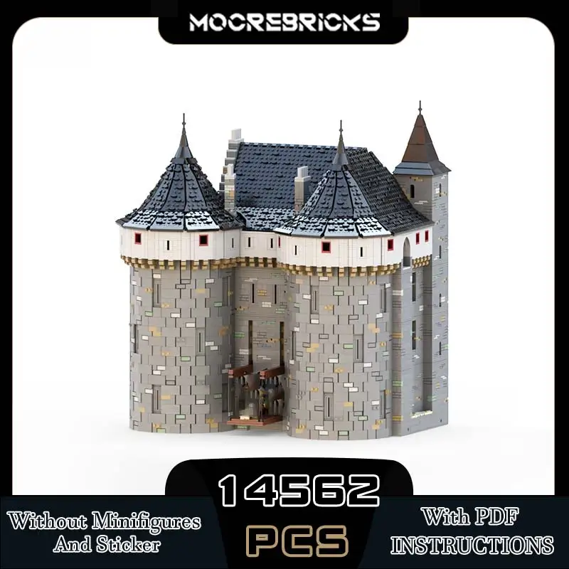 

MOC Famous Buildings Great Gatehouse Castle Modular Architecture Building Blocks Model Toys Bricks Gift