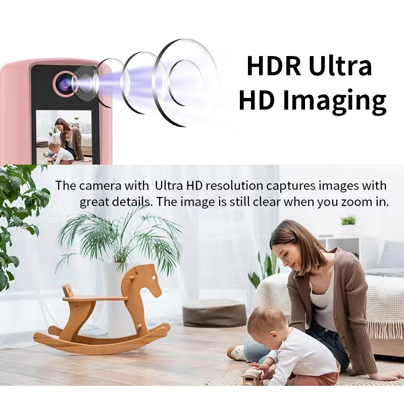 2.4 Inch LCD Screen WiFi Camera Baby Monitor 3000mAh Battery Video Call CCTV Night Bulb Video Monitor Camera Home Security