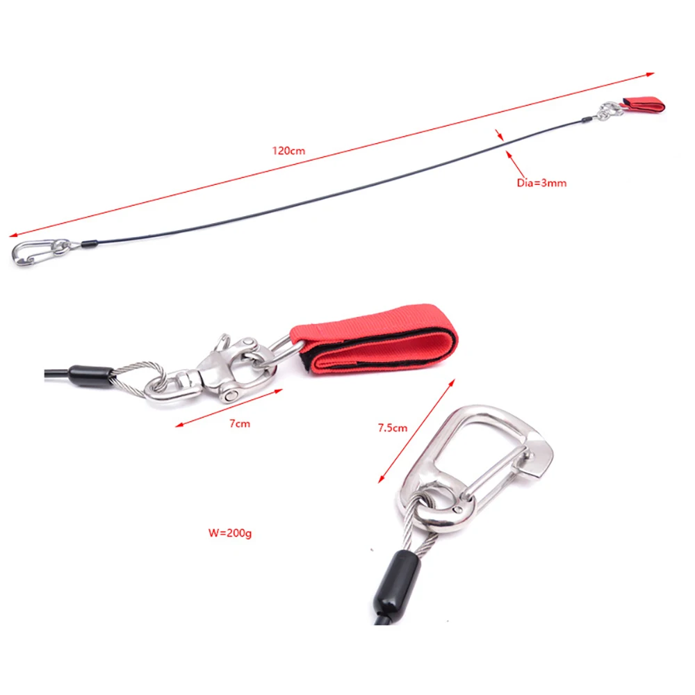 

Ремешок для фридайвинга с ремешком для браслета для подводного плавания, страховочная веревка для фридайвинга для подводного плавания с аквалангом A-ABWY