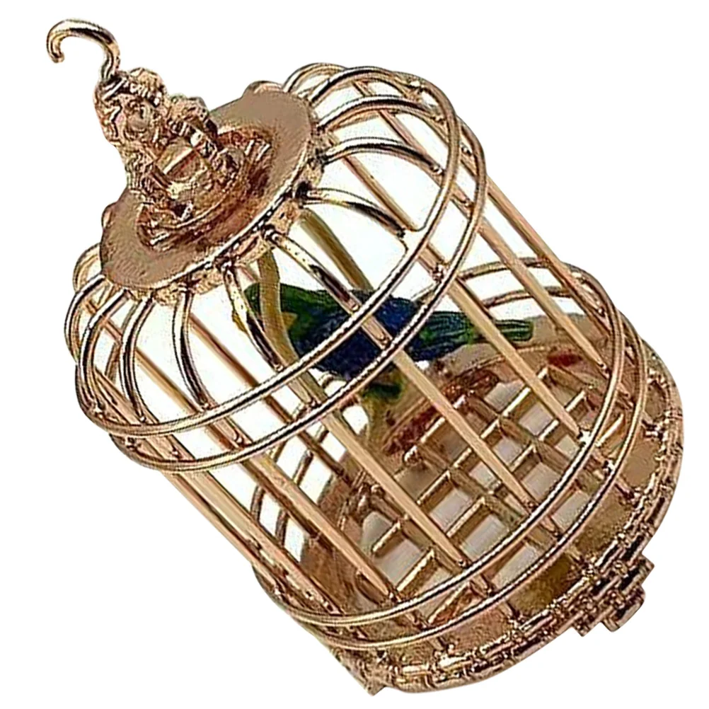 

Simulated Bird Cage Mini House Birdcage Model Decor Gift Decorative Miniature Simulation Home