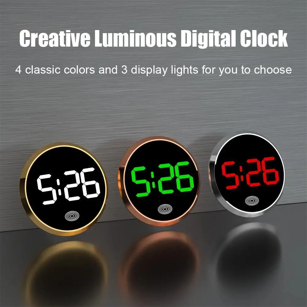 

1PC Creative Luminous Digital Car Clock Automobiles Internal Stick-On Mini LED Digital Clocks Auto Ornament Car Accessories