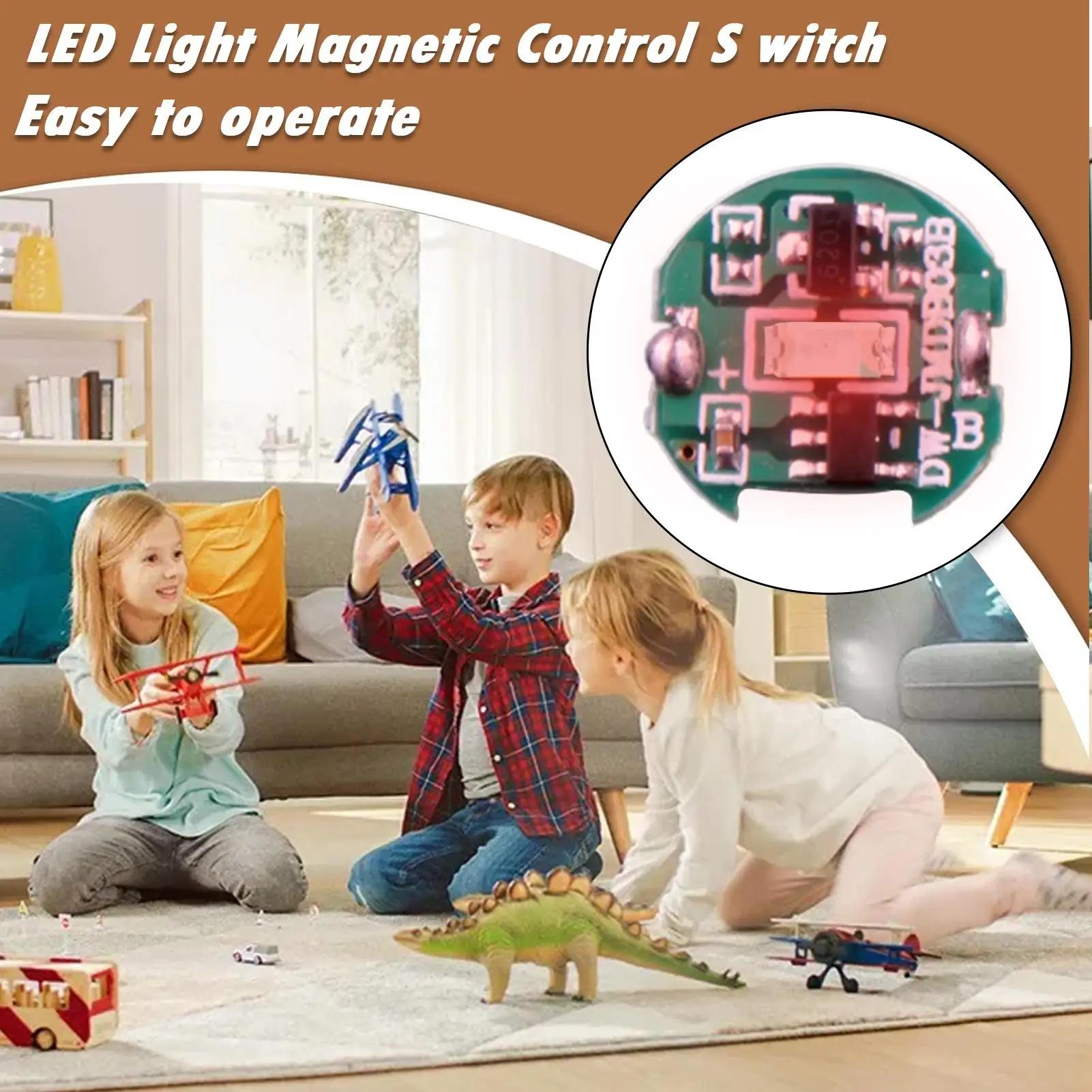 Magnetische bediening LED-licht Mini draadloze LED-lamp Inductieschakelaar Batterijmagneet Verlichting Robots Model Scène DIY-modellamp