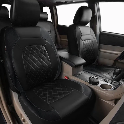 Imagen 2 del producto Fundas universales de cuero PU para asientos de coche, juego completo para 5 asientos, accesorios de Interior de coche, funda para asiento de coche para todas las estaciones, apta para la mayoría de los coches
