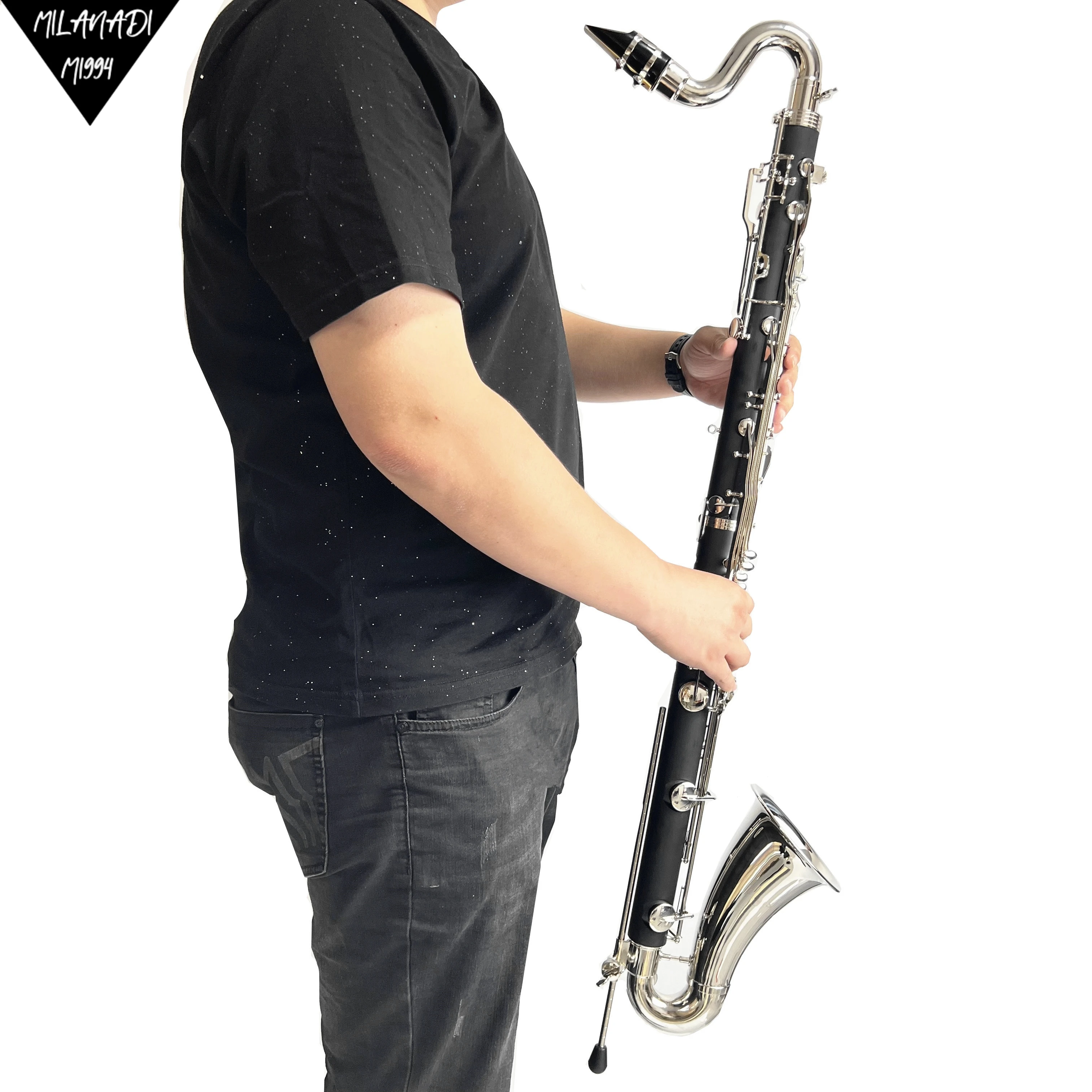 

Bass Clarinet Professional Clarinet LOWE Bb Tune Silver Plated Keys ABS