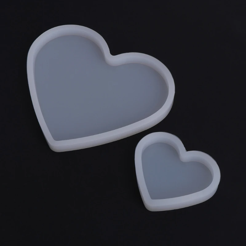 Cute Heart Shaped Silicone Mold Epoxy Resin Casting Mould for DIY Tealight Holder Candlestick Mold Clay Plaster Mould