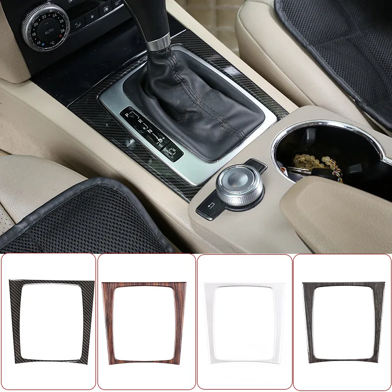 For Mercedes-Benz C-Class W204 GLK 2008-13 ABS Car Center Control Shift Outer Frame Decorative Sticker Car Interior Accessories