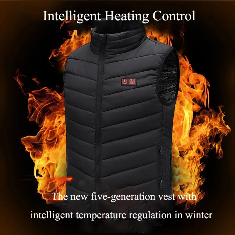 

13 Areas Heated Vest Oversized Women Men Winter Snowboarding Coat Self Heating Vest USB Electric Thermal Vest Jacket Outdoor