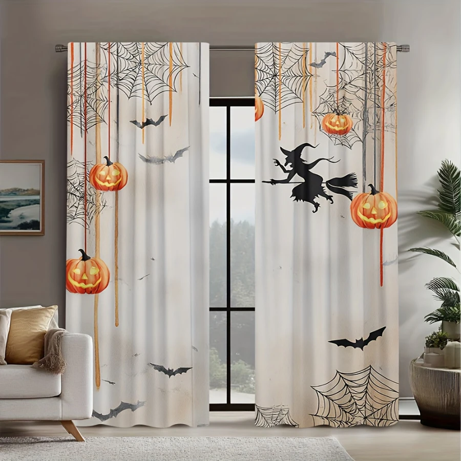 2PCS Digital Printed Curtains, Baroque Purple Floral Pattern, Elegant Style Rod Pocket Drapes for Bedroom Living Room Decor