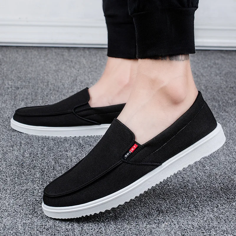 Fashion Men's Sneakers Canvas Breathable Men's Walking Driving Shoes Comfortable Outdoor Men Flats Casual Shoes Tenis Masculino