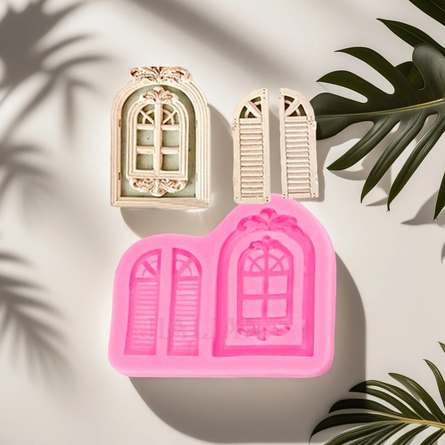 Window Molds Fondant Chocolate Building Sugarcraft Clay DIY Silicone Baking Tool Gypsum for Cakes