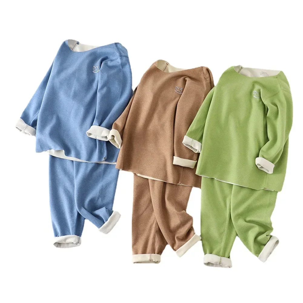 New Children Underwear Sets Autumn And Winter Children\'s Clothing Cotton Boys Girls Home Clothing Baby Cotton Pajamas