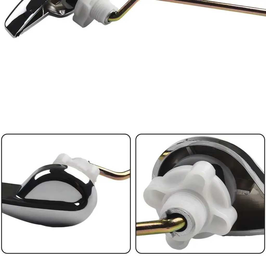 

Ручка рычага унитаза, боковое крепление, дизайн, хромированная отделка, фитинги в сборе, сменные инструменты, улучшите свой декор ванной комнаты