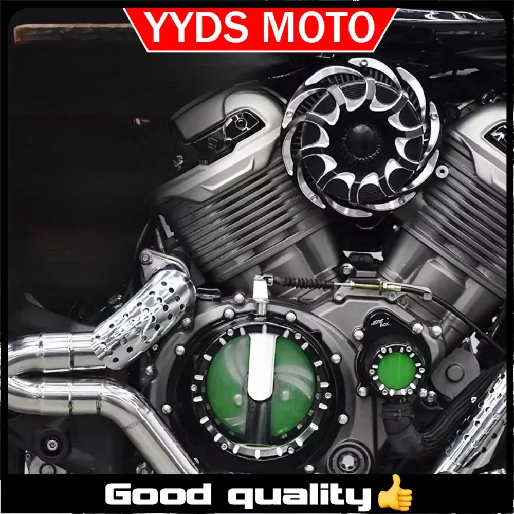 

For Keeway BENDA BD Dark Flag 500 500 V4 Dark Flag, modified with transparent clutch cover, turbocharger, air filter, engine, an