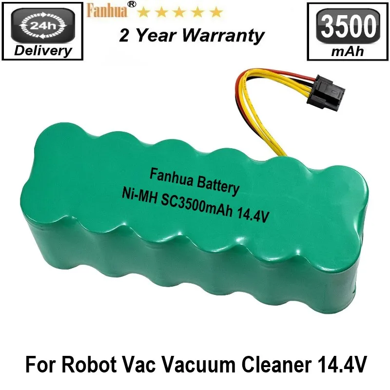 

X500 14.4V 3500mAh for panda X500 Battery for Dibea X500 X580 X900 Vacuum Cleaner for Ecovacs Mirror CR120 battery X580, 2711