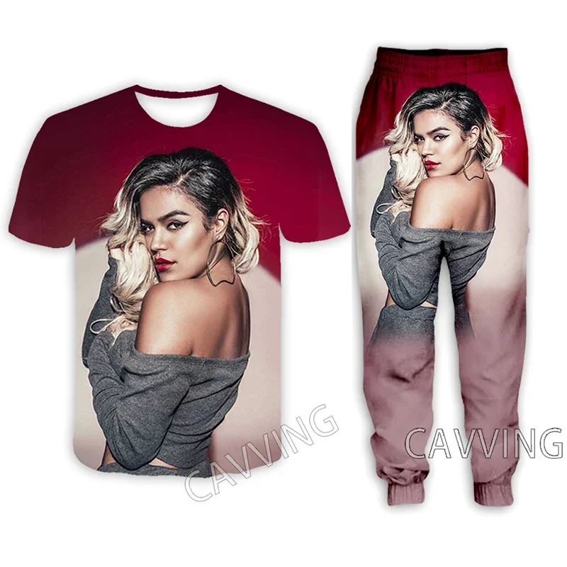 

Karol G 3D Printed Casual T-shirt + Pants Jogging Pants Trousers Suit Clothes Women/ Men Sets for Women/Men