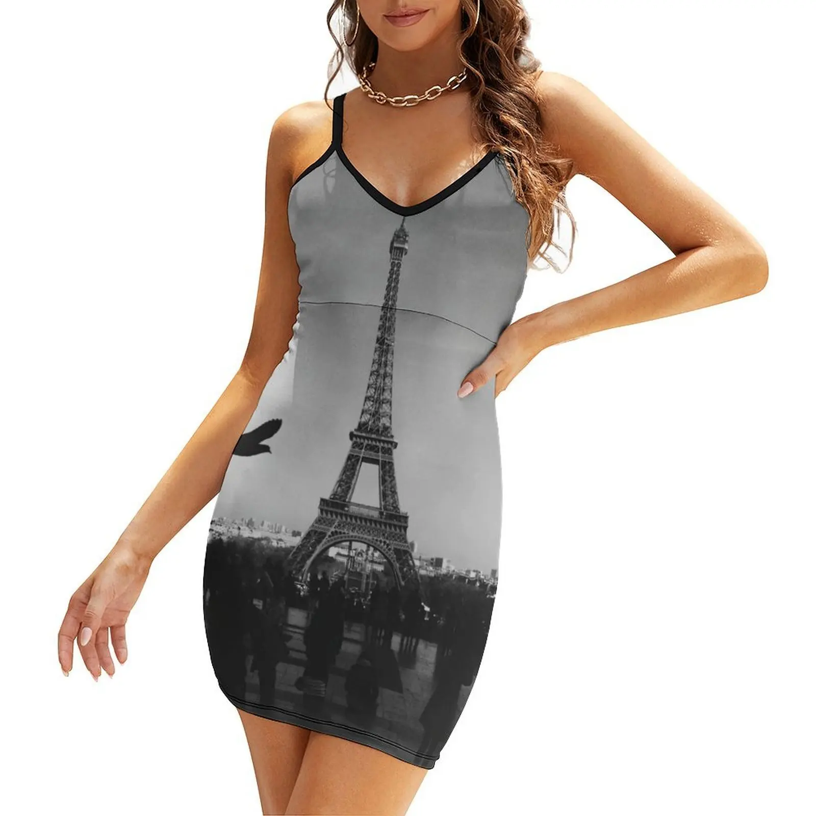 

Eifel Tower Black & White Sling Dress elegant women's dresses sale women's summer dress 2025 dresses for women womens clothing