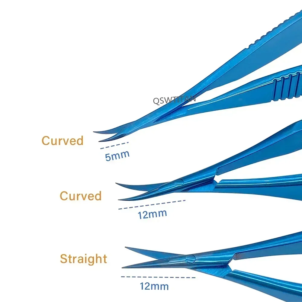 Titanium Iris Schaar Rechte Gebogen Bladen Oftalmische Micro-Instrumenten Dubbel Ooglid Gereedschap Herbruikbaar