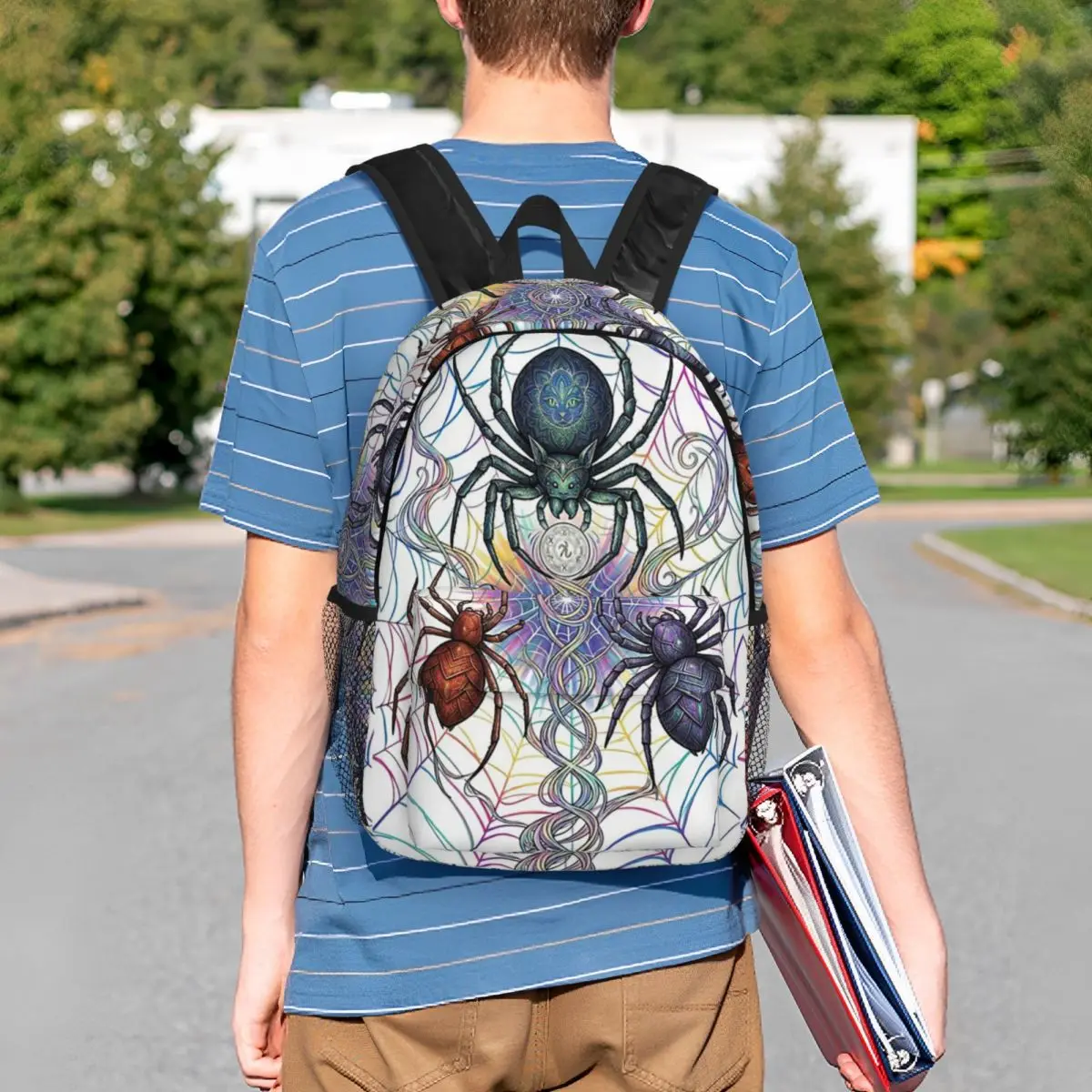 Spider And Web Backpack Student BookBag Kids School Bag Computer Shoulder Bags for Men Women
