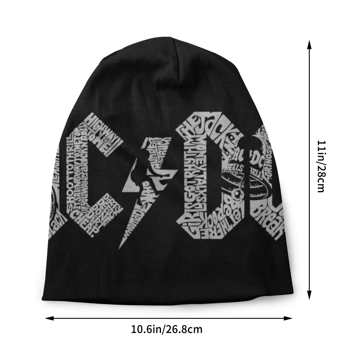 AC DC Albums Rock Roll Bonnet Homme Cool Knitting Hat For Men Women Warm Winter Heavy Metal Band Music Beanies Caps