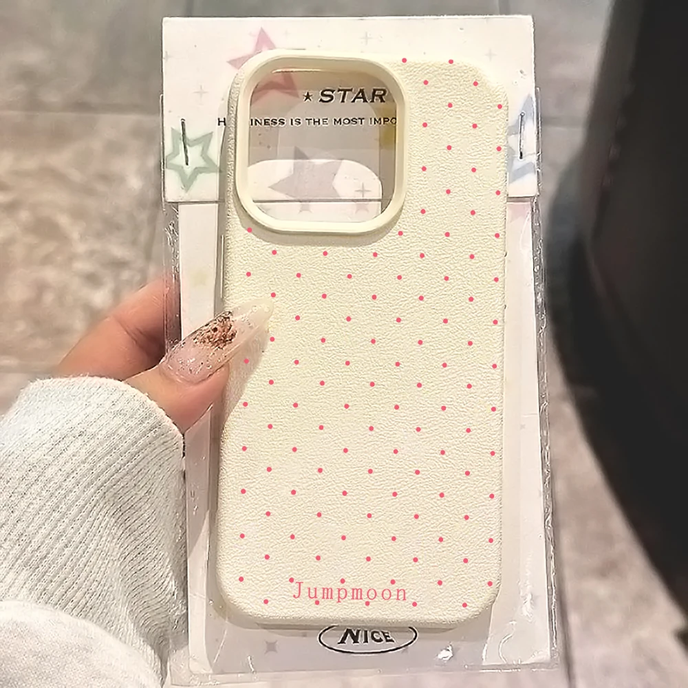 Lichee-Muster Silikon-Handyhülle für iPhone 13, iPhone 15, 17, 14, 11, 12, 16 Pro Max, 17 Air, XS, XR, einfache INS Polka Dot Hülle – Detail 10