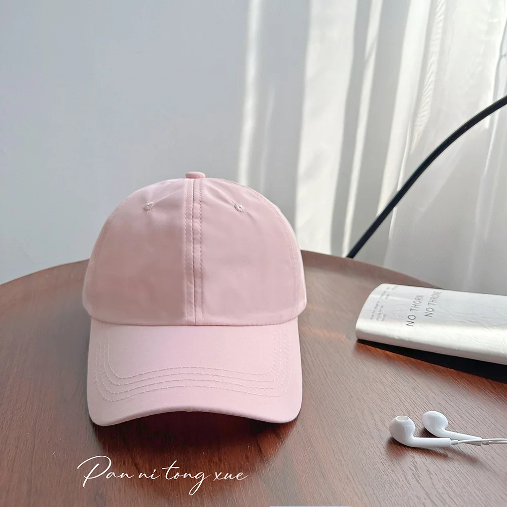 Boné de beisebol coreano com coroa macia de cor sólida suave, de secagem rápida e alta qualidade, unissex ao ar livre