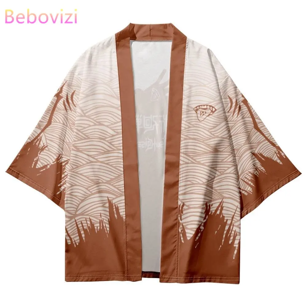 

Japanese Style Kimono Print Cosplay Haori 2022 Women Men Cardigan Beach Yukata Shirts Loose Casual Traditional Asian Clothing