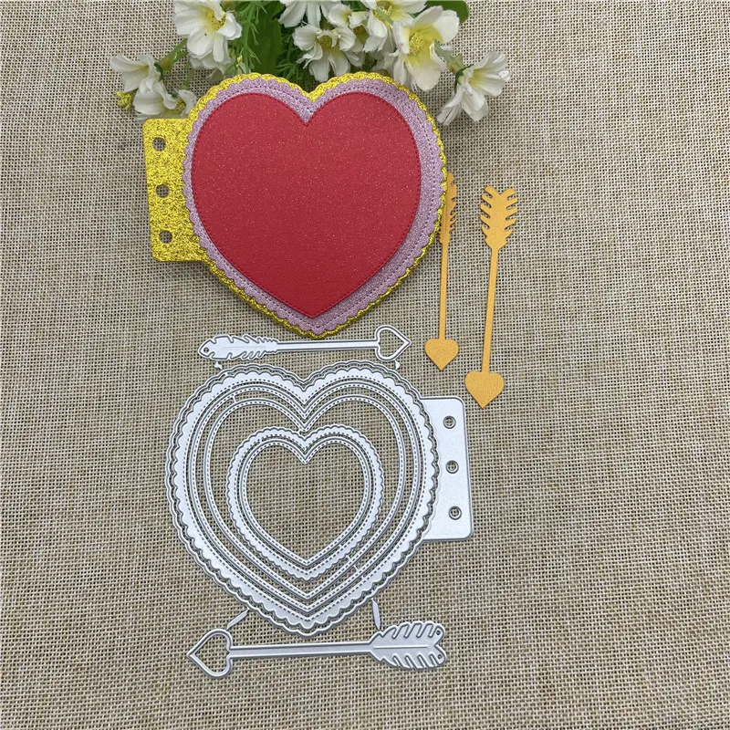 Bookmark love coration Metal cutting dies  mold Round hole label tag Scrapbook paper craft knife mould blade punch stencils dies