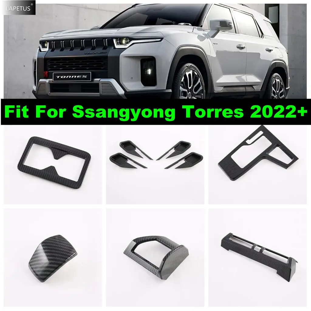 

Carbon Fiber Gear Shift Panel / Handle Bowl /AC Air Conditioning Vent Cover Trim Accessories For Ssangyong Torres 2022 2023 2024