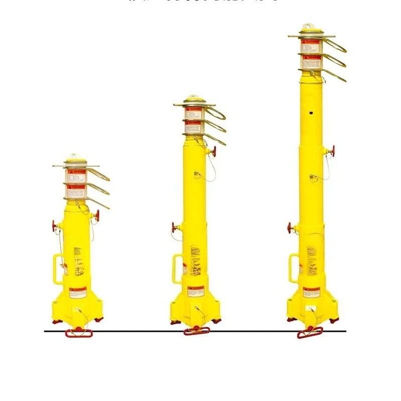 Mobile extension rod anchor point strut boom