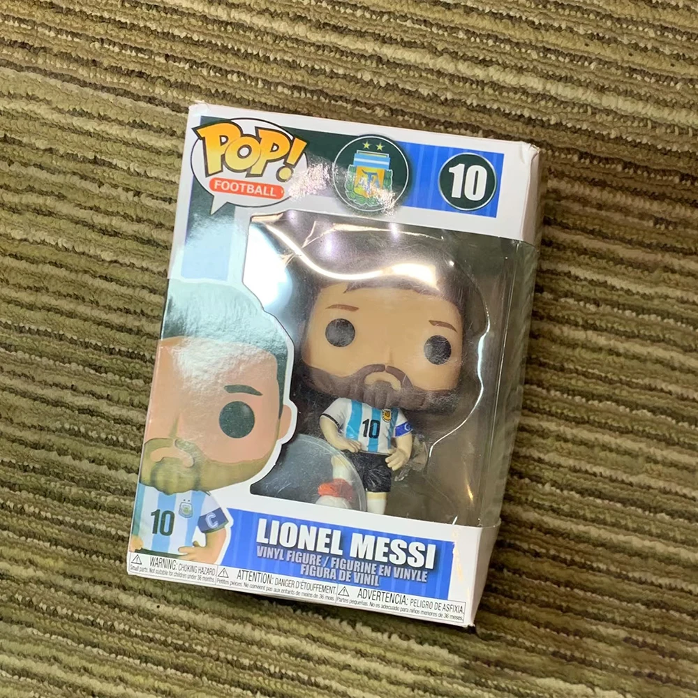 Funko POP Lionel Messi #10#50 Collection Action Kawaii Football Stars Model Toy Cartoon Desktop Decoration Doll Ornaments Gift