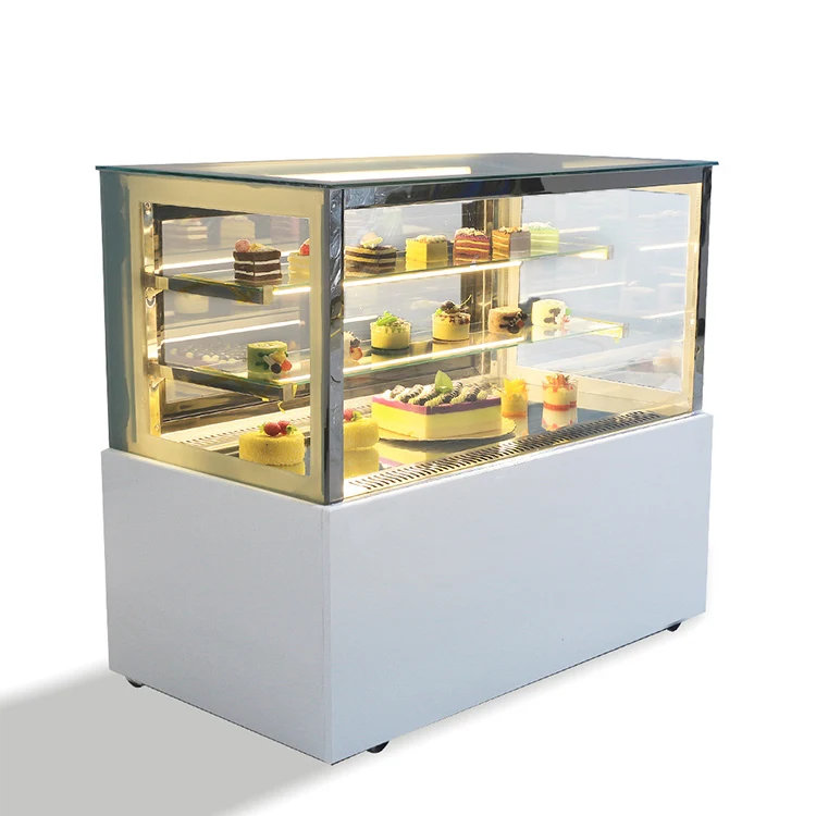 Customizable popularLow Price Fashion Design Glass Small Cake Chiller Refrigerator Showcase Cake Display