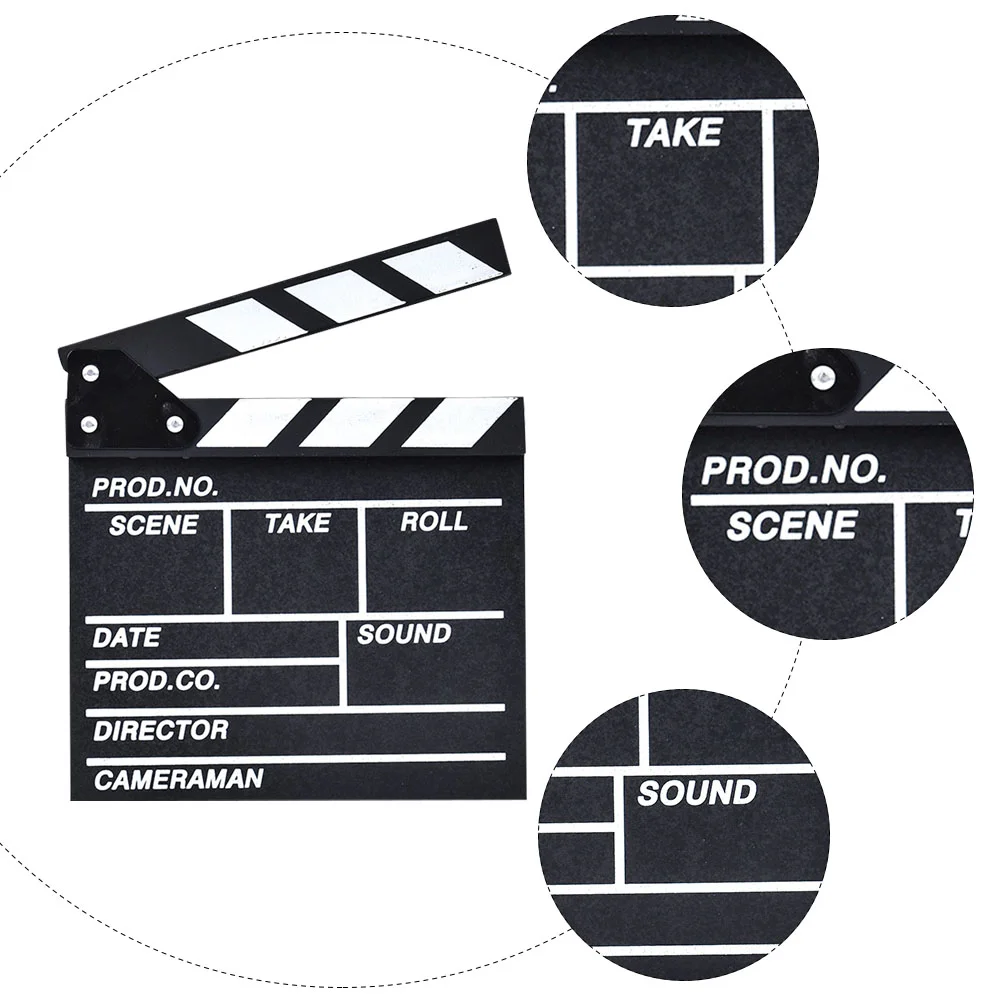 Tablero Clapper Directors Clapboard Clapboard Prop Hacer una decisión Película de madera