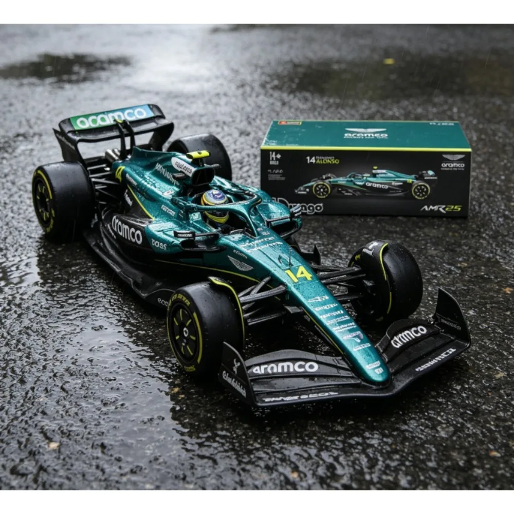 modele-de-voiture-de-course-f1-aston-martin-amr25-2025-a-l'echelle-1-24-bburago-modele-en-alliage-moule-sous-pression