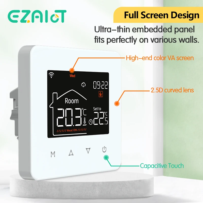 Termostato inteligente WiFi para calefacción eléctrica de suelo, caldera de agua y Gas, controlador de temperatura Digital Tuya, Alexa, Google Home, Yandex