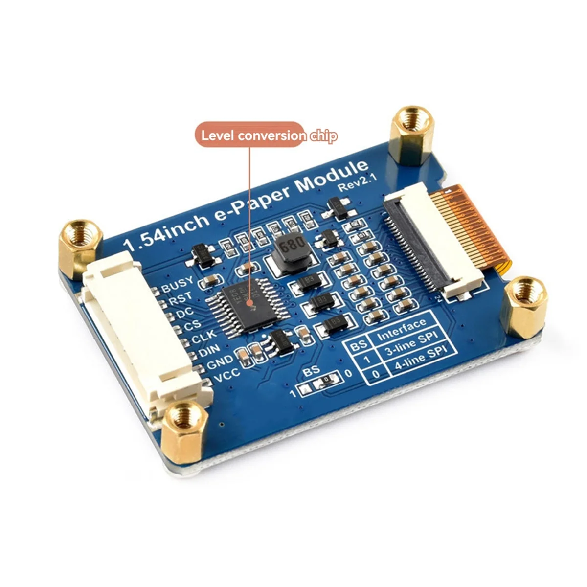 Módulo de exibição de tinta eletrônica A49T de 1,54 polegadas para, STM32, para tela SPI EPaper Módulo de papel eletrônico de 1,54 polegadas-(G)