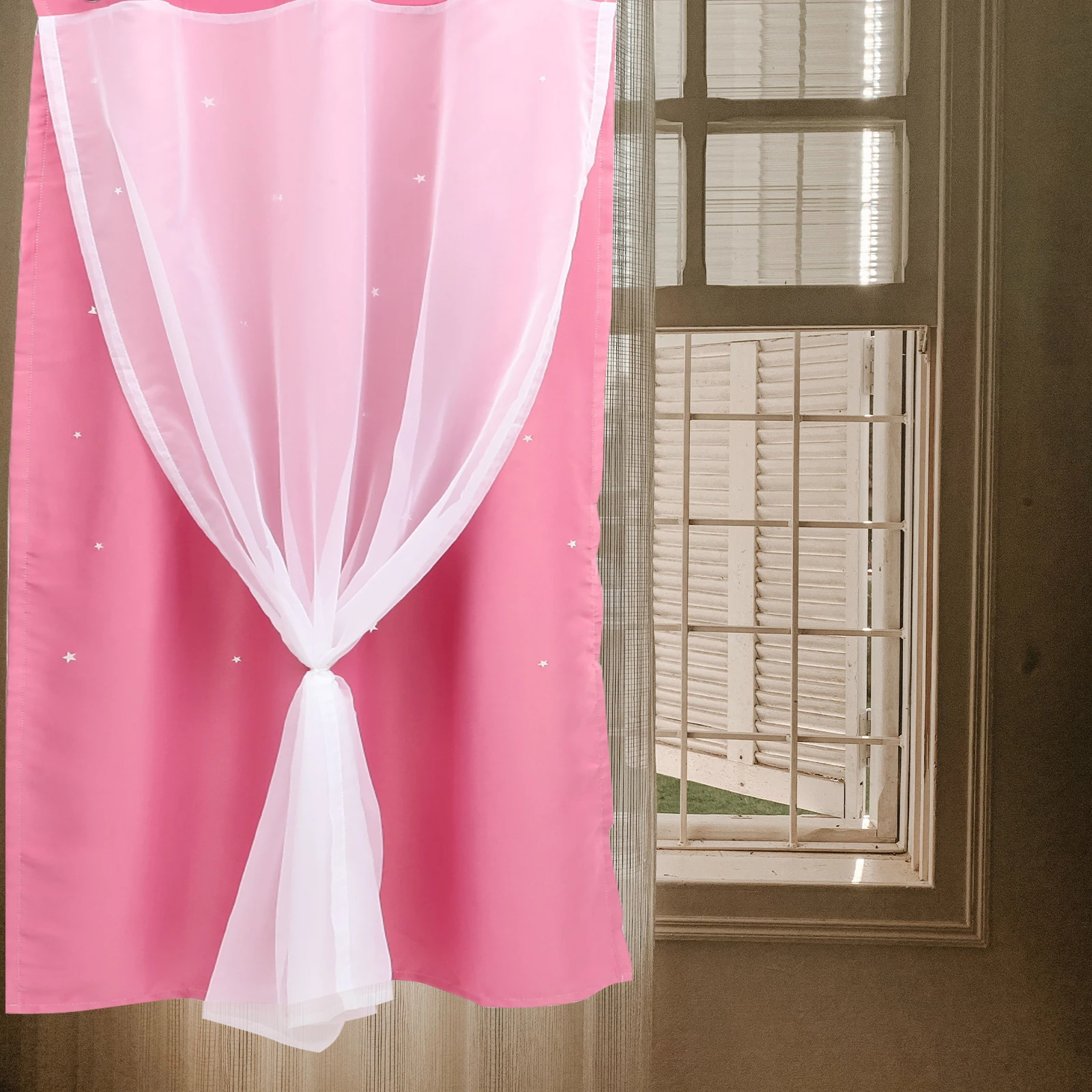 Stile principessa per soggiorno, finestre, tende decorative, tende oscuranti per la casa, tende per camera da letto, camera ombreggiante con blocco della luce