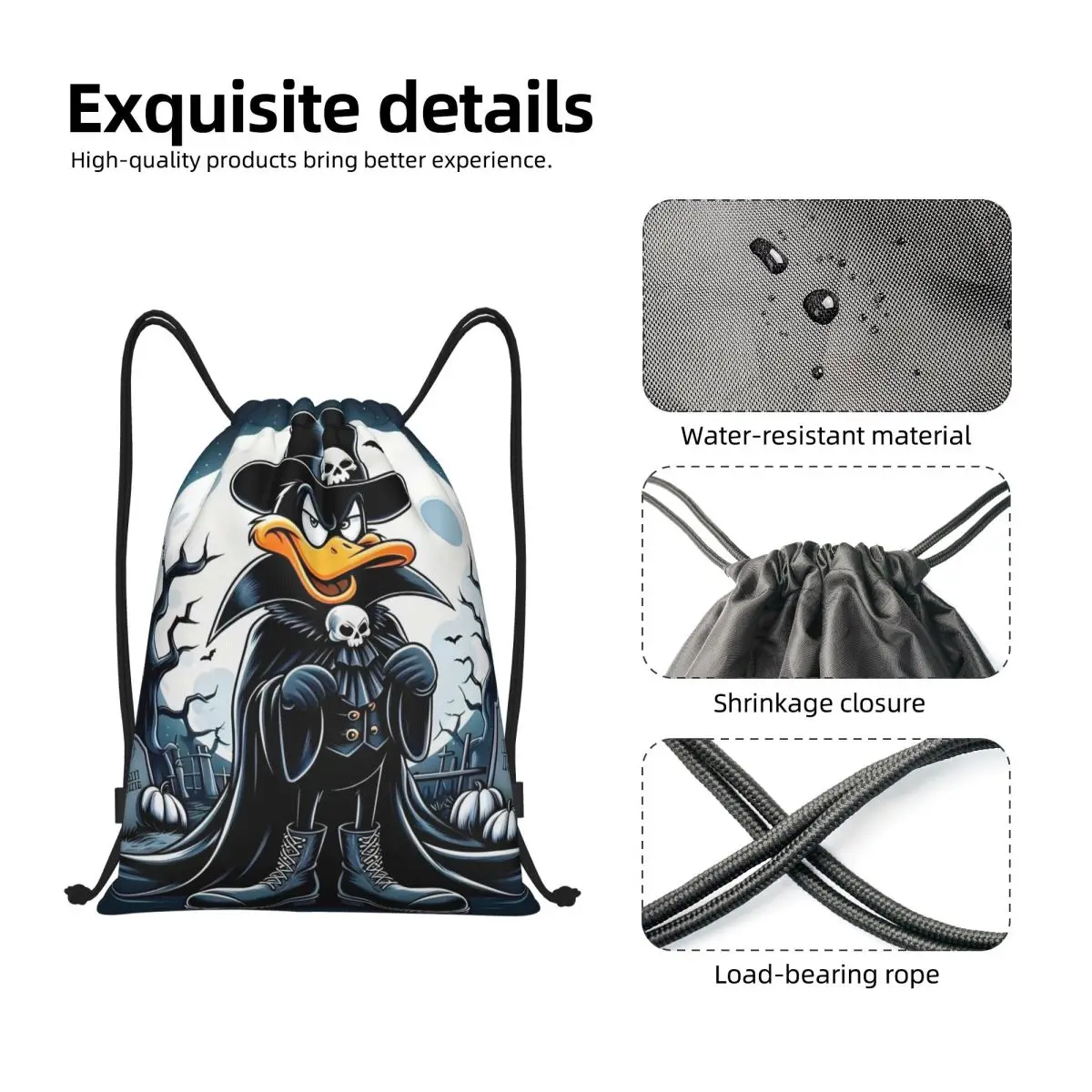 مخصص أنيمي دافي داك الرباط على ظهره الرياضة حقيبة قاعة رياضة للنساء الرجال مضحك الكرتون Kawaii التدريب كيس #3