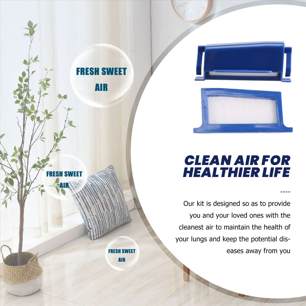newA10R Replacement Filters for 6 Reusable Filter Slot + 6 Disposable Ultra-Fine Filters